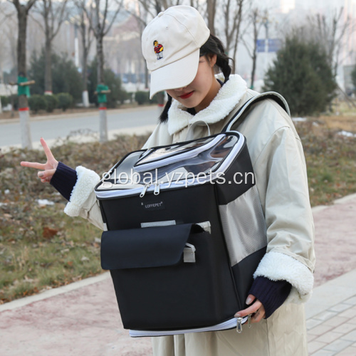 Dog Carrier Travel Bag Transparent Breathable Design Pet dog cat backpack Factory